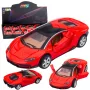 LEAN TOYS Samochód Sportowy Metal Otwierane Drzwi Światła Dźwięki Czerwony 1:32