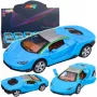 LEAN TOYS Samochód Sportowy Metal Napęd Światła Dźwięki Niebieski 1:32