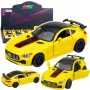 LEAN TOYS Samochód Sportowy Metal Otwierane Drzwi Światła Dźwięki Żółty 1:32