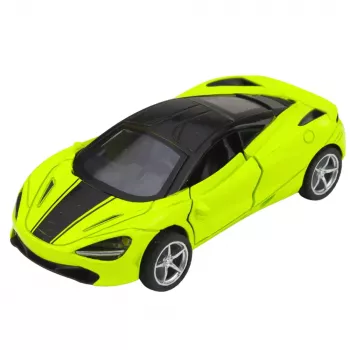 LEAN TOYS Samochód Sportowy Metal Napęd Światła Dźwięki Zielony 1:32