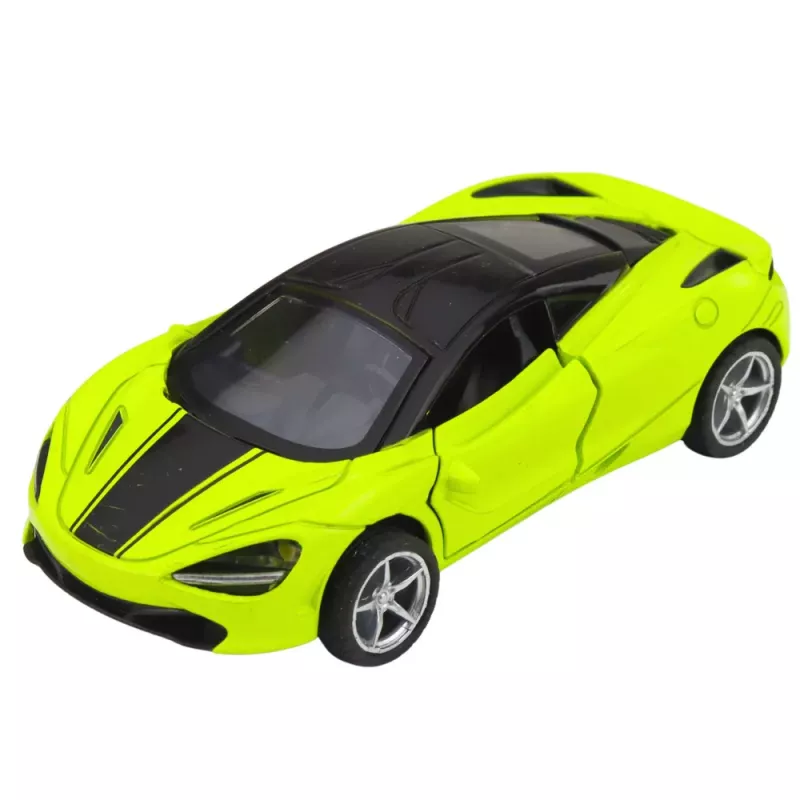 LEAN TOYS Samochód Sportowy Metal Napęd Światła Dźwięki Zielony 1:32