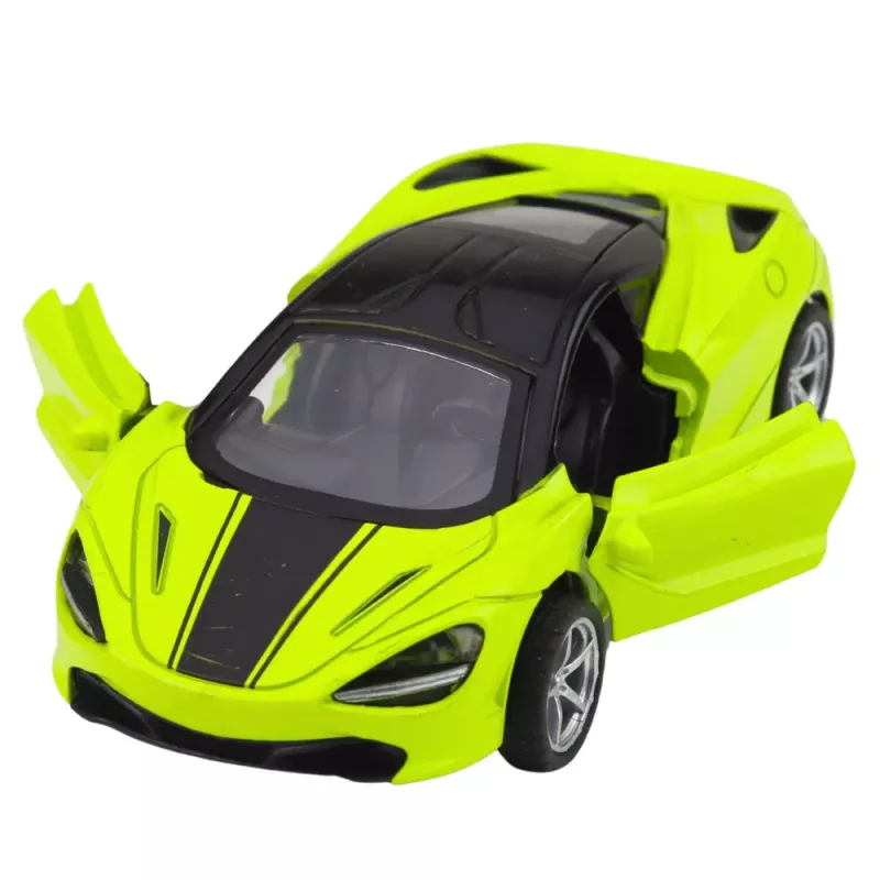 LEAN TOYS Samochód Sportowy Metal Napęd Światła Dźwięki Zielony 1:32