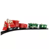 LEAN TOYS Classic Mini Train Zestaw Lokomotywa Wagony Tory Zasilany Bateriami 13 szt.