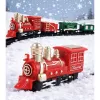 LEAN TOYS Classic Mini Train Zestaw Lokomotywa Wagony Tory Zasilany Bateriami 13 szt.