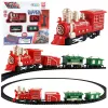 LEAN TOYS Classic Mini Train Zestaw Lokomotywa Wagony Tory Zasilany Bateriami 13 szt.