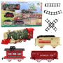 LEAN TOYS Electric Train Classic Train z efektami świetlnymi, dźwiękowymi i dymu, 24 elementy