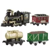 LEAN TOYS Electric Train Classic RC Train with Lights, Sounds and Smoke, 206 cm Track, 24 Pieces