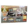 LEAN TOYS Electric Train Classic RC Train with Lights, Sounds and Smoke, 206 cm Track, 24 Pieces