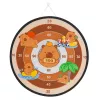 LEAN TOYS Capybara Dartboard Skill Game z Piłkami na Rzepy i Pistoletami Zabawkowymi 73,5 cm