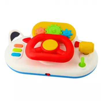 LEAN TOYS Symulator Jazdy dla Maluchów Interaktywna Kierownica Światła Dźwięki