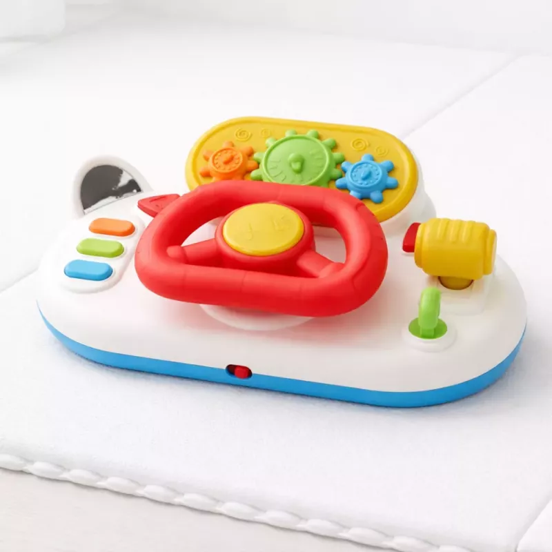 LEAN TOYS Symulator Jazdy dla Maluchów Interaktywna Kierownica Światła Dźwięki