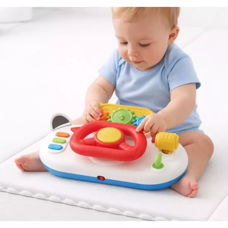 LEAN TOYS Symulator Jazdy dla Maluchów Interaktywna Kierownica Światła Dźwięki