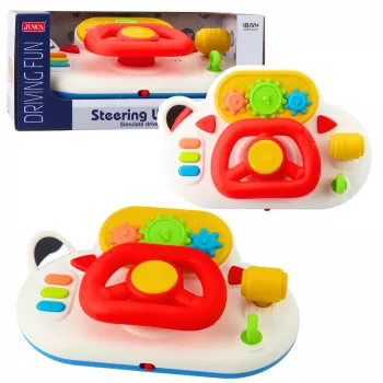 LEAN TOYS Symulator Jazdy dla Maluchów Interaktywna Kierownica Światła Dźwięki