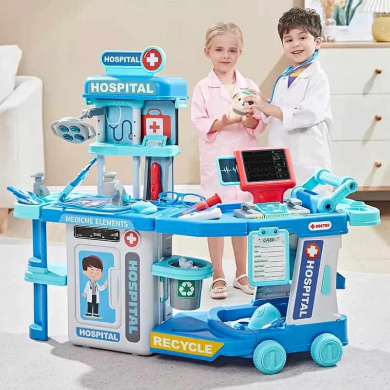 LEAN TOYS Zestaw Doktora w Walizce 2 w 1 Światła Dźwięki Akcesoria