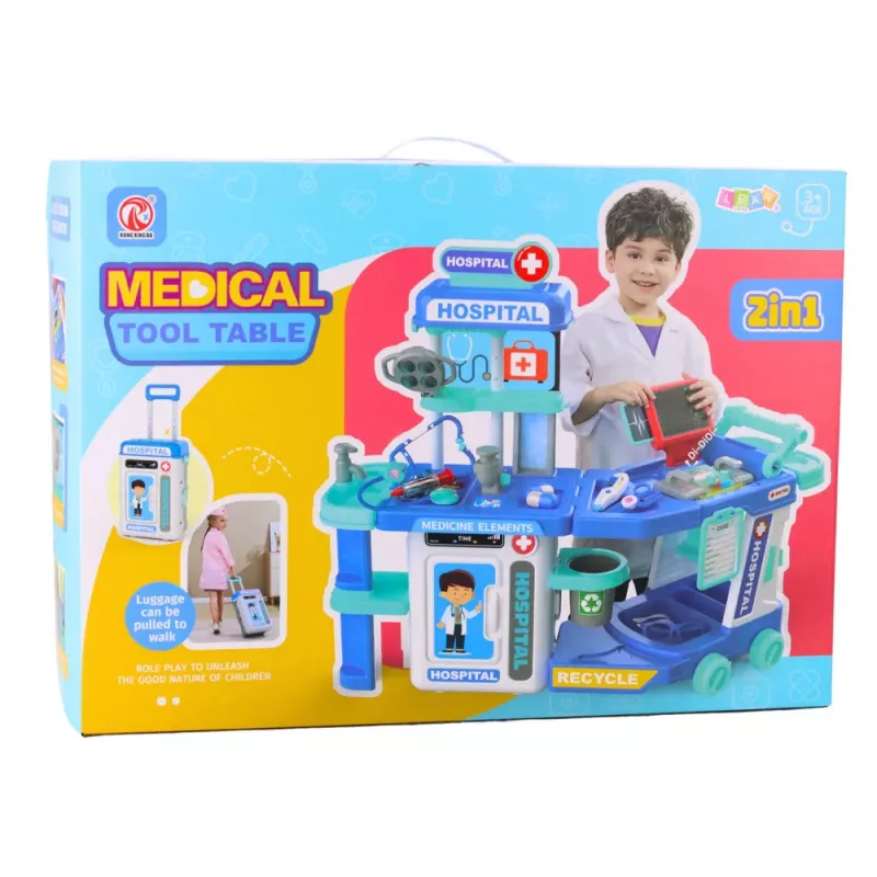LEAN TOYS Zestaw Doktora w Walizce 2 w 1 Światła Dźwięki Akcesoria