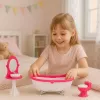 LEAN TOYS Zestaw łazienkowy dla lalek: wanna, toaleta, umywalka z lustrem