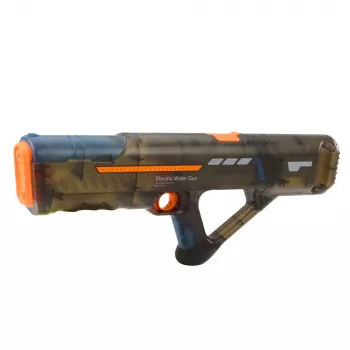 LEAN TOYS Elektryczny pistolet na wodę karabinowy, ładowalny, przezroczysty czarny, 55 cm