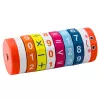 LEAN TOYS Edukacyjny Wałek Matematyczny dla Dzieci Nuka Puzzle Liczenia - Niebieski