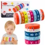 LEAN TOYS Edukacyjny Wałek Matematyczny dla Dzieci Nuka Puzzle Liczenia - Niebieski