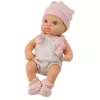LEAN TOYS Baby Doll, różowy strój, czapeczka, śliniaczek, 18 cm