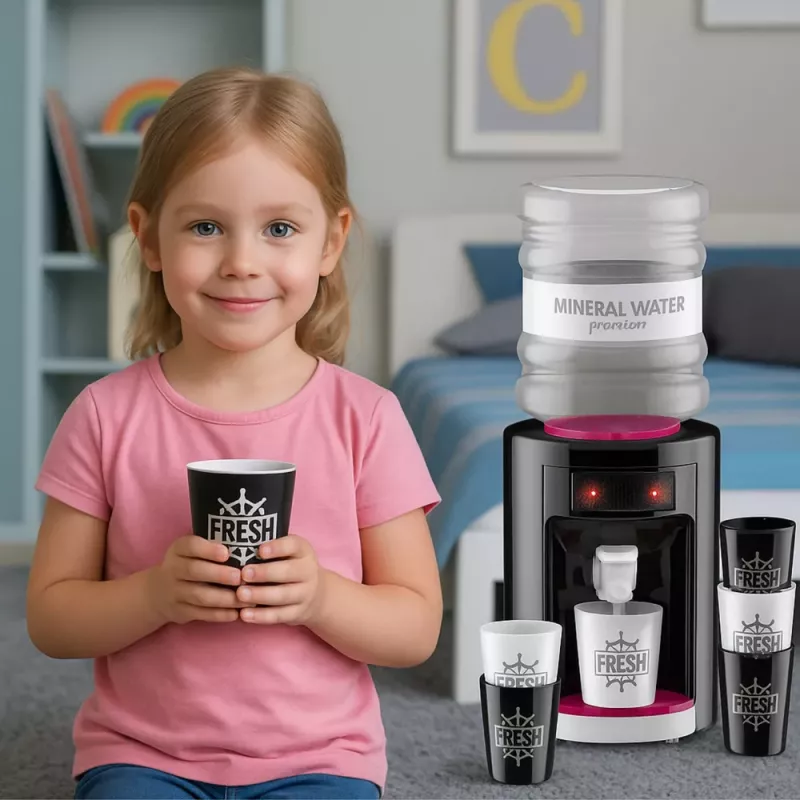 LEAN TOYS Zabawkowy Dystrybutor Wody dla Dzieci z Światłem i Dźwiękiem Różowy