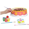 LEAN TOYS Zestaw Kreatywny Miseczki do Malowania Farby Pędzle DIY 6 szt.