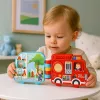 LEAN TOYS Interaktywna Książka Edukacyjna Pojazdy Światła Dźwięki Ruchome Elementy
