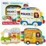 LEAN TOYS Interaktywna Książka Edukacyjna Pojazdy Światła Dźwięki Ruchome Elementy