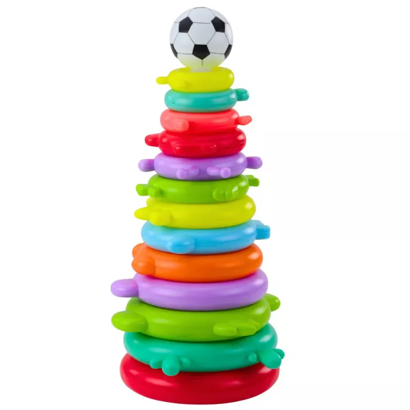 LEAN TOYS Edukacyjna Piramida Puzzle Ball Stickers 13 Poziomów Kolorowa