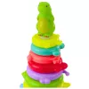LEAN TOYS Edukacyjna Piramida Puzzle Dinozaur Figurki Naklejki 12 Poziomów