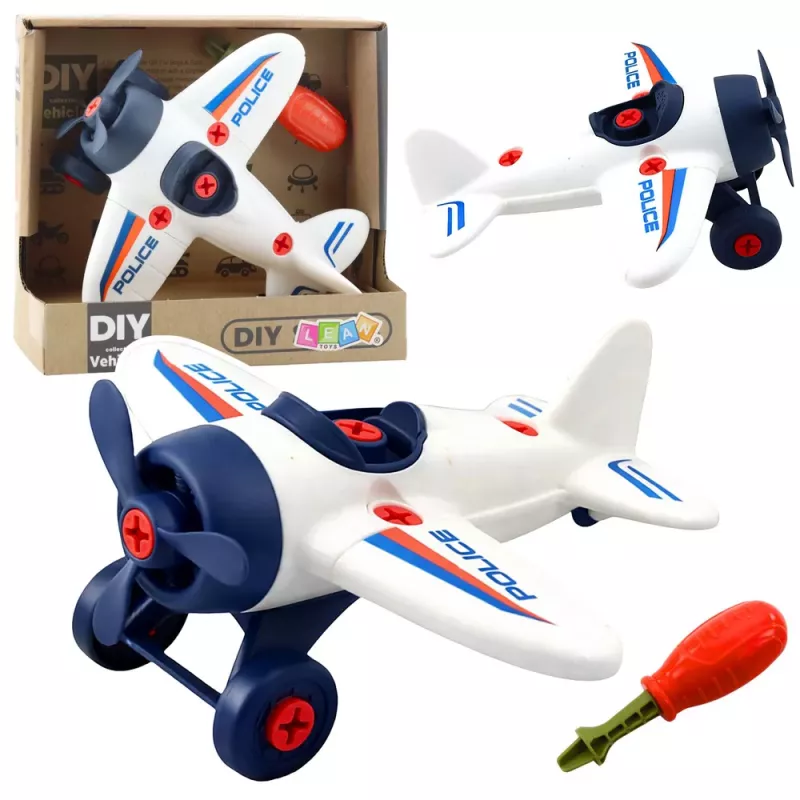 LEAN TOYS DIY Creative Kit: Screwdriver Plane, Police Screwdriver