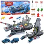 LEAN TOYS Zestaw Militarny Lotniskowiec Baza Wojskowa Myśliwce Pojazdy Światło Dźwięk