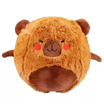 LEAN TOYS Jumping Ball Growing Plush Capybara Brown Pump 50 cm