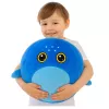 LEAN TOYS Growing Plush Blue Shark Jumping Ball Pump 50 cm