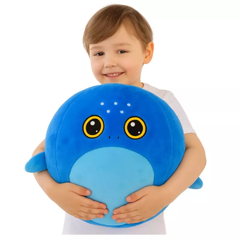LEAN TOYS Growing Plush Blue Shark Jumping Ball Pump 50 cm