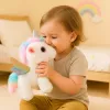 LEAN TOYS Unicorn Pluszowy Interaktywny Porusza Się Wydaje Dźwięki Biały 21 cm