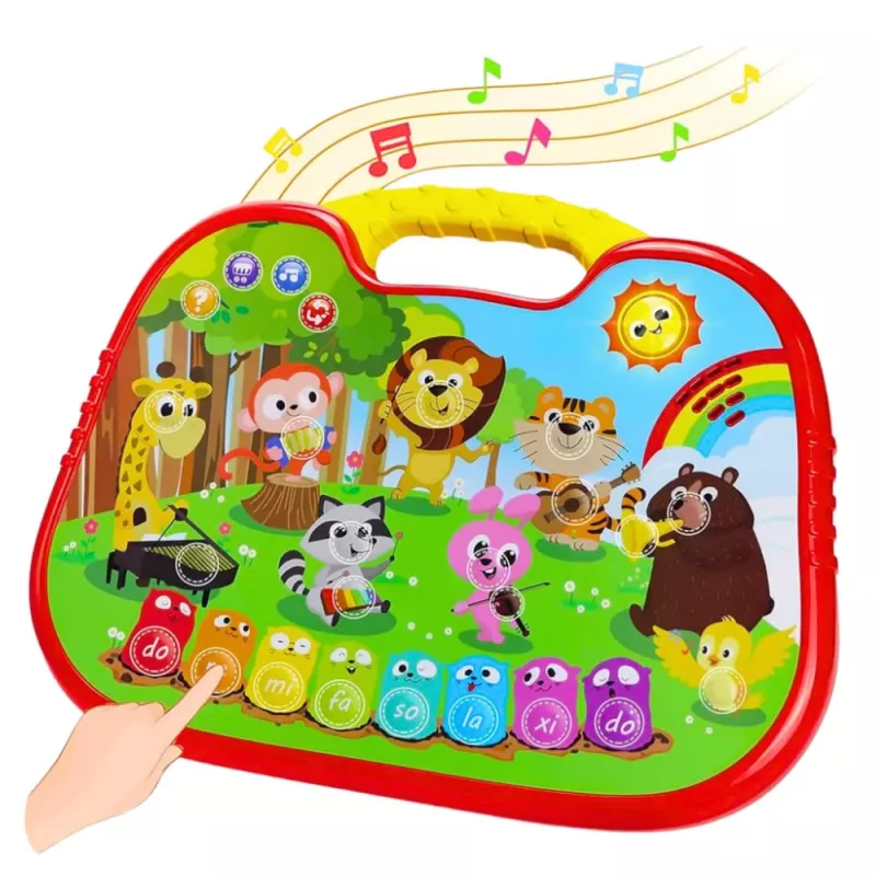 LEAN TOYS Interaktywna Tablica Edukacyjna Animal World Instruments Piano