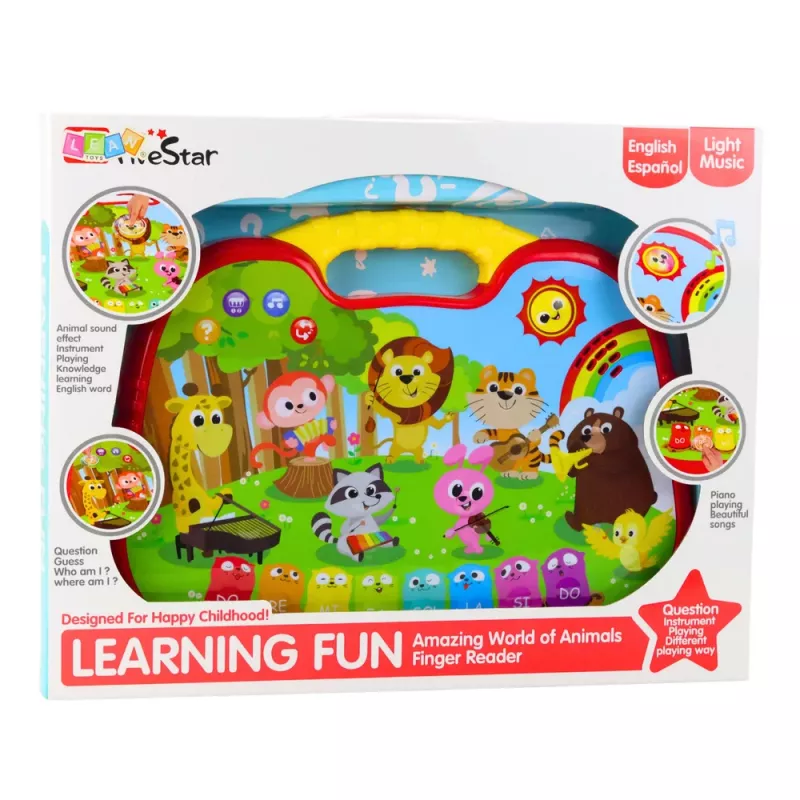 LEAN TOYS Interaktywna Tablica Edukacyjna Animal World Instruments Piano