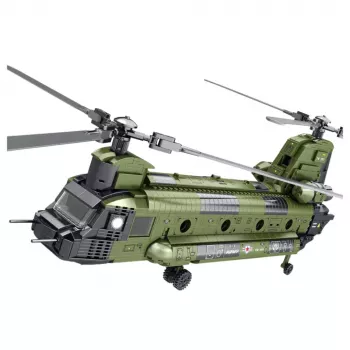 LEAN TOYS Zestaw Klocków Konstrukcyjnych Śmigłowiec Wojskowy CH-47 Chinook 1451 szt.