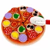 LEAN TOYS Drewniany zestaw do krojenia pizzy z rzepem i deską do krojenia