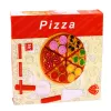 LEAN TOYS Drewniany zestaw do krojenia pizzy z rzepem i deską do krojenia
