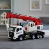 LEAN TOYS Ciężarówka z Żurawiem, Kabina Metalowa, Regulowany Wysięgnik, System Światła i Dźwięku