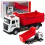 LEAN TOYS Wywrotka z Kabiną Metalową, Ruchomą Skrzynią, Światłami i Dźwiękami