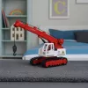 LEAN TOYS Żuraw Gąsienicowy z Obrotową Kabiną, Światłem, Dźwiękiem, Metalowym Hakiem - Pojazd Budowlany RC w Skali 1:14