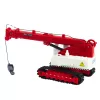 LEAN TOYS Żuraw Gąsienicowy z Obrotową Kabiną, Światłem, Dźwiękiem, Metalowym Hakiem - Pojazd Budowlany RC w Skali 1:14