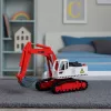 LEAN TOYS Metal Crawler Excavator z obrotową łyżką, kabiną, światłami i dźwiękami