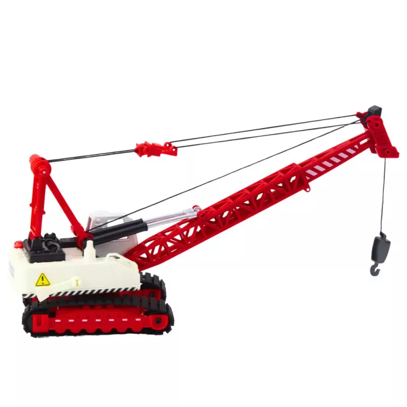 LEAN TOYS Żuraw Gąsienicowy z Regulacją Wysięgnika Kratowego, Światła, Dźwięki, Metal, 1:14, Pojazd Budowlany RC