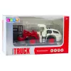 LEAN TOYS Wózek widłowy z metalowymi widłami, regulowanym oświetleniem i dźwiękami