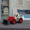LEAN TOYS Pojazd Budowlany Koparka Spychacz Ruchome Metalowe Łyżki Światła Dźwięki