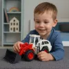 LEAN TOYS Pojazd Budowlany Koparka Spychacz Ruchome Metalowe Łyżki Światła Dźwięki